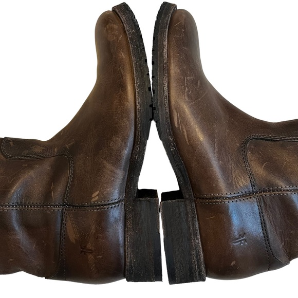 Frye Melissa Double Sole Button Lug Tall Leather Boot, Sz 6 - Picture 7 of 15